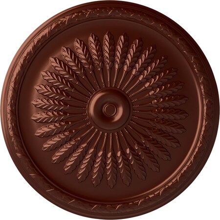 Ekena Millwork Juniper Ceiling Medallion (Fits Canopies up to 7"), Hand-Painted Antique Copper, 36"OD x 1 1/2"P CM36JUACS